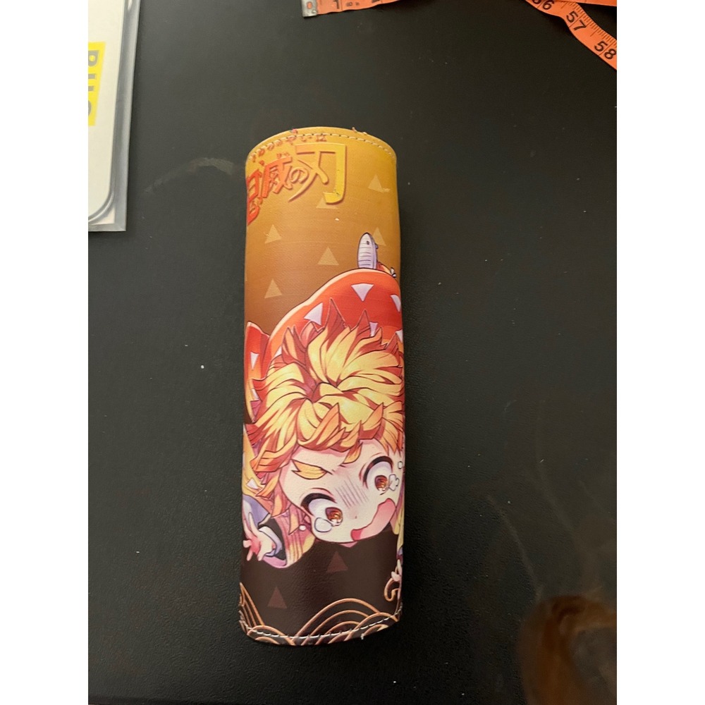 Demon Slayer Zenitsu Agatsuma Roll-Up Pencil Case Pouch La Bagagerie Orange‎